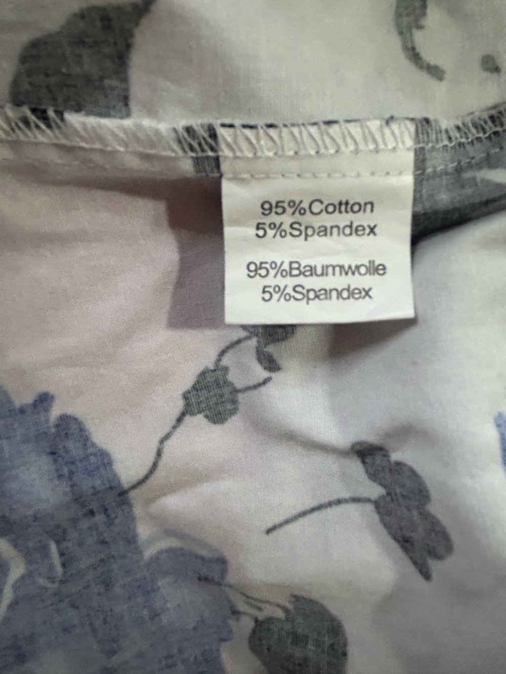 Grace Karin Blue, Black & White Floral Midi Dress A-line flowy - Picture 4 of 7